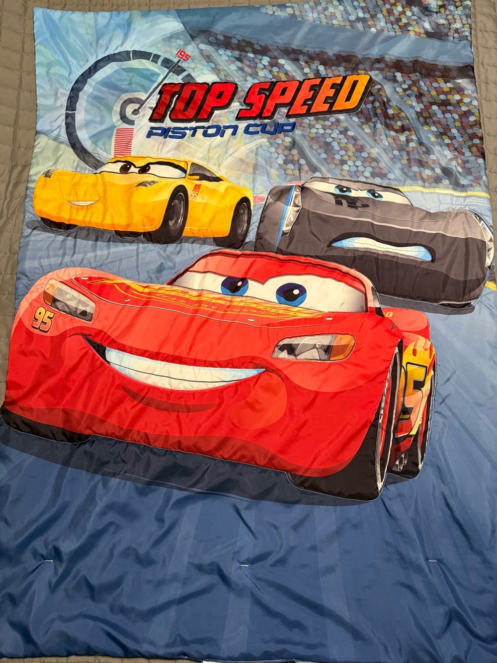 Disney Cars Top Speed Piston Cup Toddler Lightweight Microfiber Blanket 42 x 56
